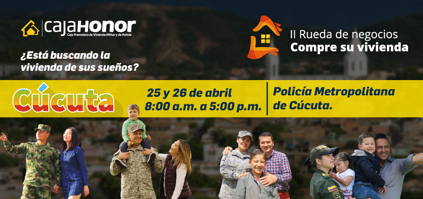 Cúcuta será el escenario de la Rueda de Negocios -Compre su vivienda- de Caja Honor el 25 y 26 de abril